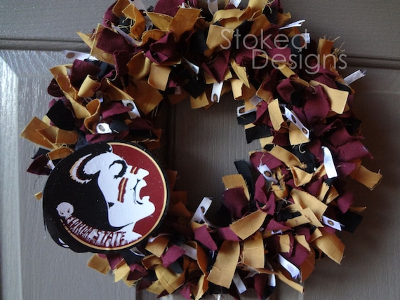 Florida State Seminoles Football Rag Wreath