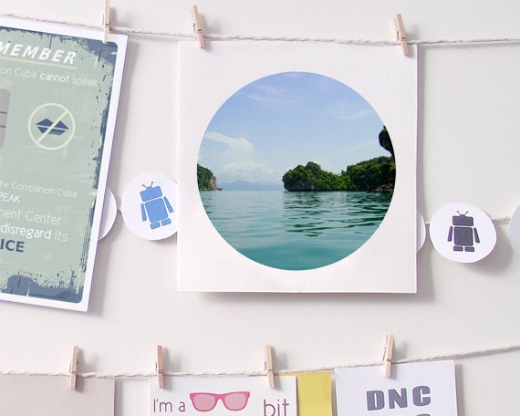 Photography poster landscape islands circle 8 x 8