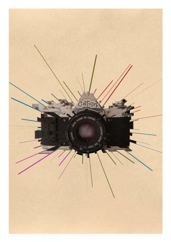 Photography A3 poster print vintage Canon Camera 35mm SLR