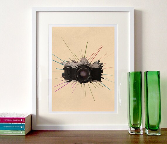 Photography A3 poster print vintage Canon Camera 35mm SLR