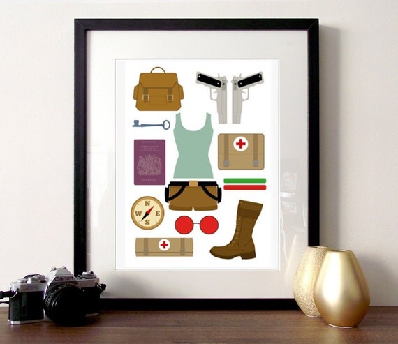 Gaming poster print Tomb Raider A3
