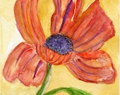 Poppy Giclee Greeting Card from Original Watercolor Painting