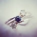 size 7diamond ring minimalist  sterling silver slim stacking ring with genuine natural blue diamond engagment ring israel