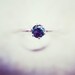 size 7diamond ring minimalist  sterling silver slim stacking ring with genuine natural blue diamond engagment ring israel