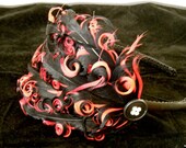 Vintage inspired Red and black Nagorie headband