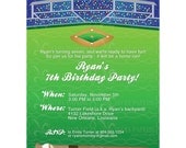 Baseball birthday party invitation