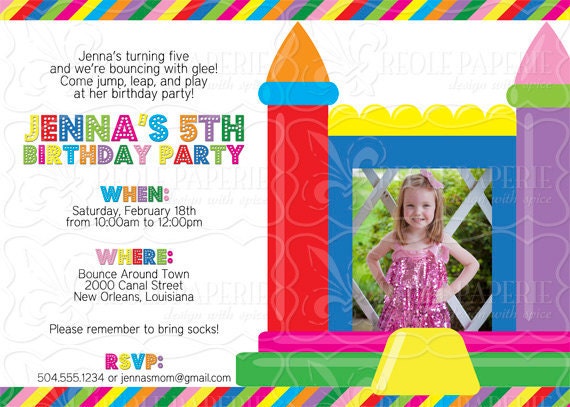 Bounce House Birthday Invitation