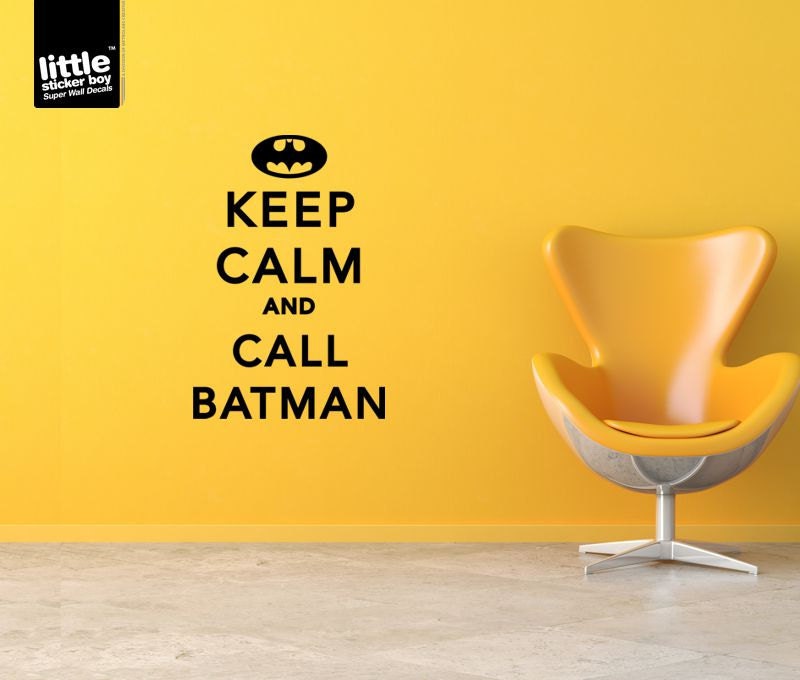 Keep Calm and CALL BATMAN Wall Decal Sticker
