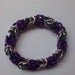 Purple and Silver Byzantine Chainmail Bracelet