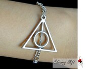Silver Deathly Hallows Bracelet