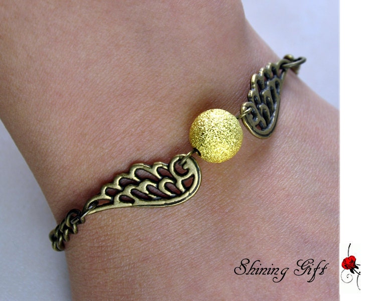 Golden Snitch Bracelet with wings