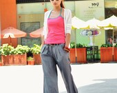 New Design Casual Gray Fine Wide Legs Long Pants - NC050