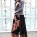 Black Indian Ethnic Linen Patchwork Wide Leg Pants skirt - NC234