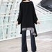 Lagenlook Ethnic Dress Long Sleeve Loose Fitting Shirt Coat Dress in Black Cotton Dress - NC220