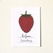French Nursery Art Red Strawberry 5x7 Print Baby girl - Spring Fruits Series Botanical Chart Nature Food Home decor