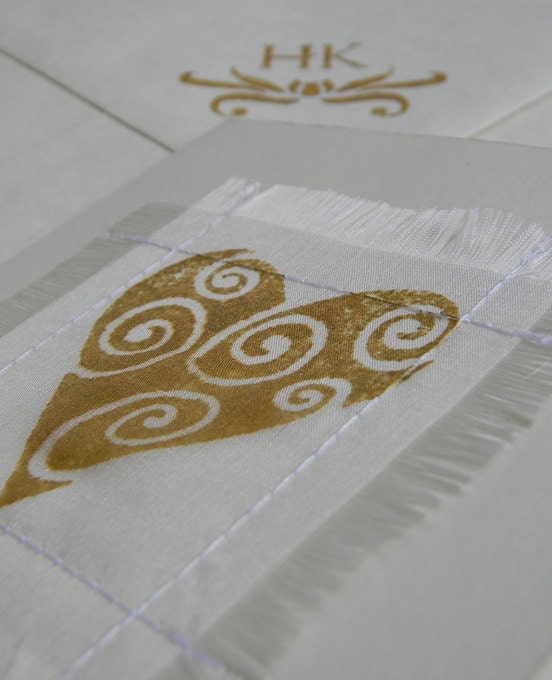 Love You card with Silk Application.Luxurious, classy and original.
