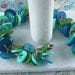 Button Bracelet, Blue, Turquoise, Lime Green, Chunky Bracelet
