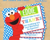 ELMO Inspired Deluxe THANK YOU card 6x4" - Digital files only - Personalized Print yourself