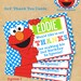 ELMO Inspired Deluxe THANK YOU card 6x4" - Digital files only - Personalized Print yourself