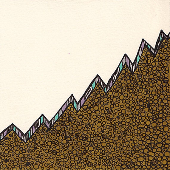 God made dirt so dirt don't hurt - original pen and marker illustration