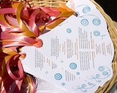 SET of 25 Custom Wedding Program Fans COMPLETELY custom design & colors