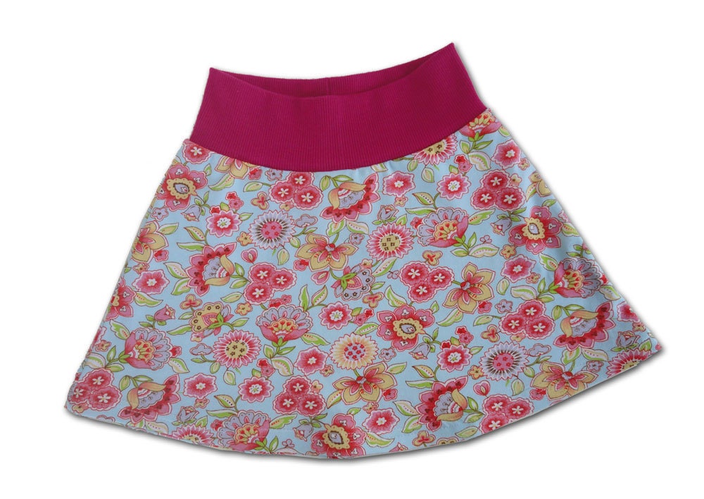 Children Summer clothing Girls Skirt Jersey 18 mos 2T 3T 4T 5Y 6Y 7Y  Euro Designer Fabrics Farbenmix pink knit