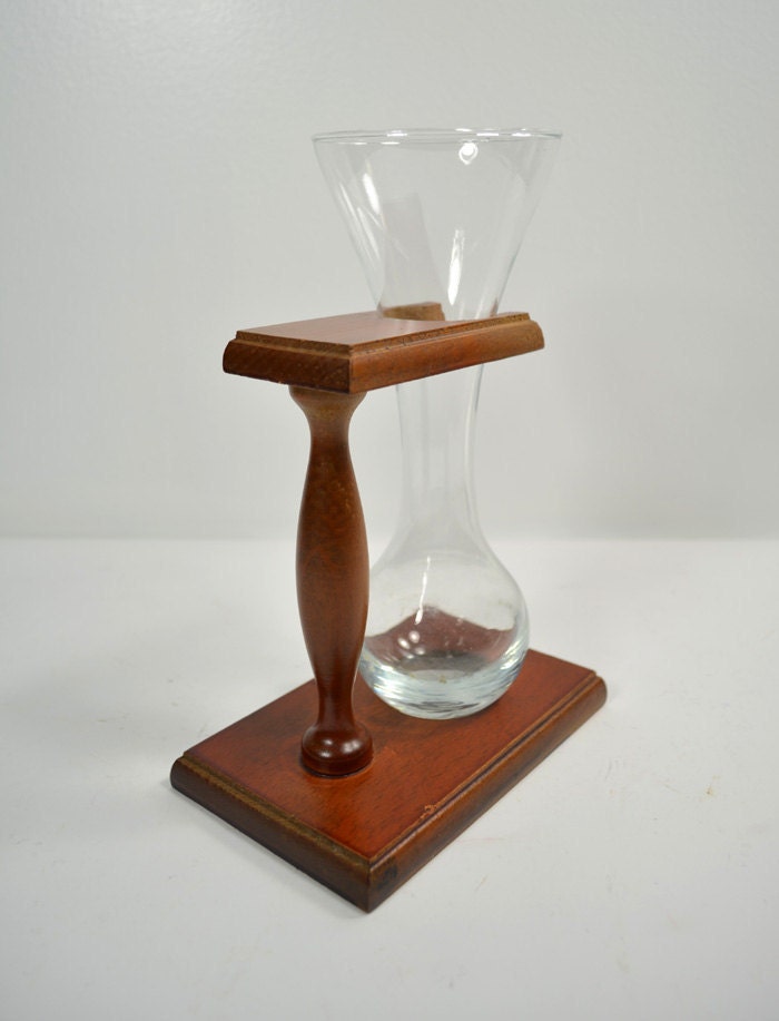 Glass Vase Drink Wood Holder for Beer Wine