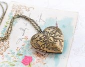 Bridesmaid Jewelry Heart Locket Necklace Jewelry Big Locket Jewelry Valentines Jewelry