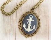 Anchor Jewelry, Nautical Jewelry, Bridesmaid Gift Necklace, Preppy, Marine, Boating