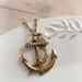 Anchor Jewelry Anchor Necklace Nautical Jewelry Vintage Pearl Turquoise Czech Glass Preppy Beach Wedding