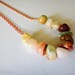 Onyx U Double Chain Necklace. Italian Onyx with rose gold chain. 24K gold clasp. Stone & Flair Collection