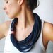 MYSTIC PEARL upcycled cotton jersey scarf necklace with weaved detail - Uniquely You Collection