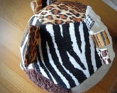 Baby Toy - Sensory Ribbon Ball - Animal Print