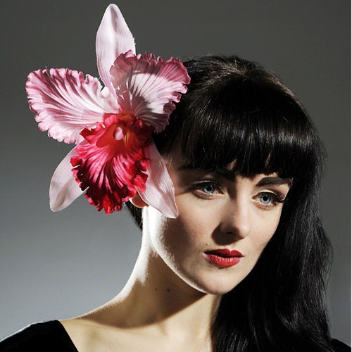 Now, Voyager Orchid Fascinator-Tonal Pink