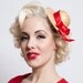 Now, Voyager Dolly Straw Hat Fascinator-Red