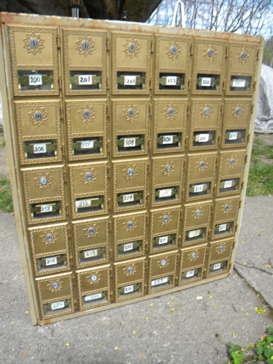 30 bronze brass door POSTAL POST OFFICE mail box boxes pick up only 90 lbs