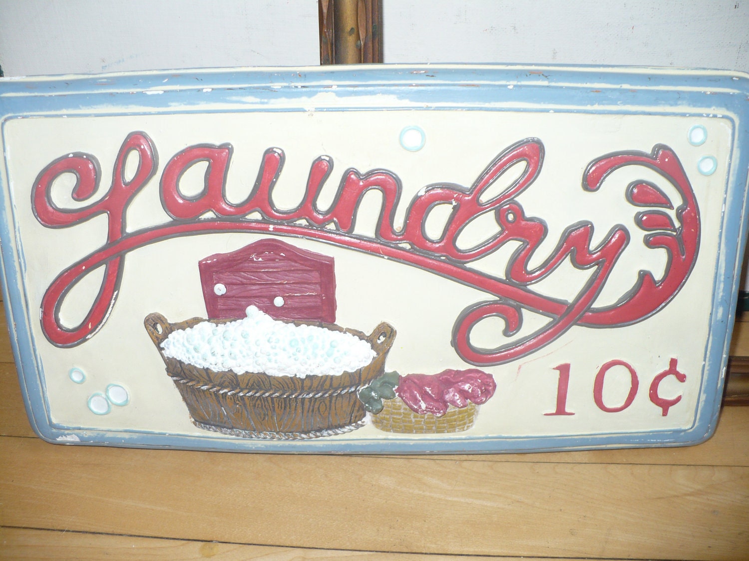 Vintage Laundry Room Decor Photograph | Laundry 10 cents Sig