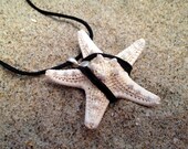 Starfish Necklace on Black Silk Cord