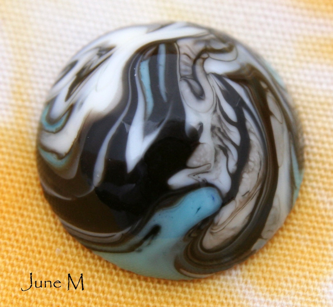 SALE Handcrafted Glass Cabochon - The Look of Stone - June M