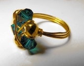 Zelda Ring Zora's Sapphire, Wire Wrapped Ring