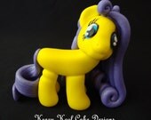 Purple and Yellow LIttle Pony Cake Topper
