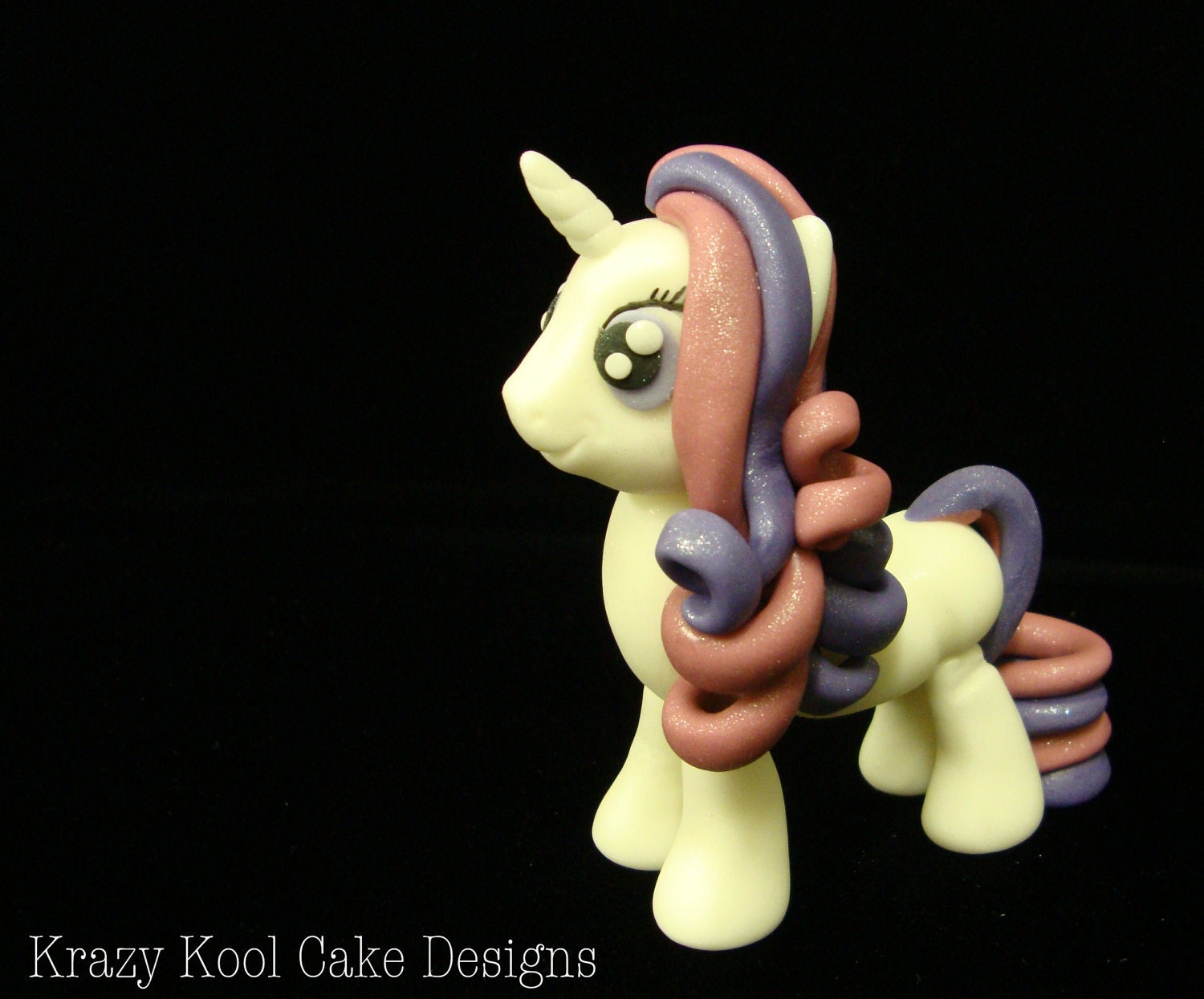 Unicorn Pony Cake Topper (in purple and pink)