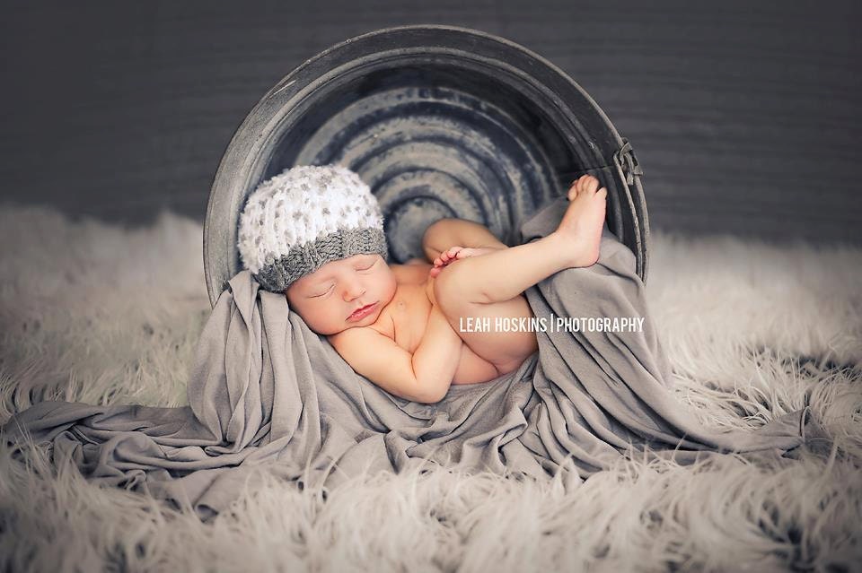 Newborn Hat- Newborn Boy Beanie-"Sprinkle" Beanie- Newborn Photography Props