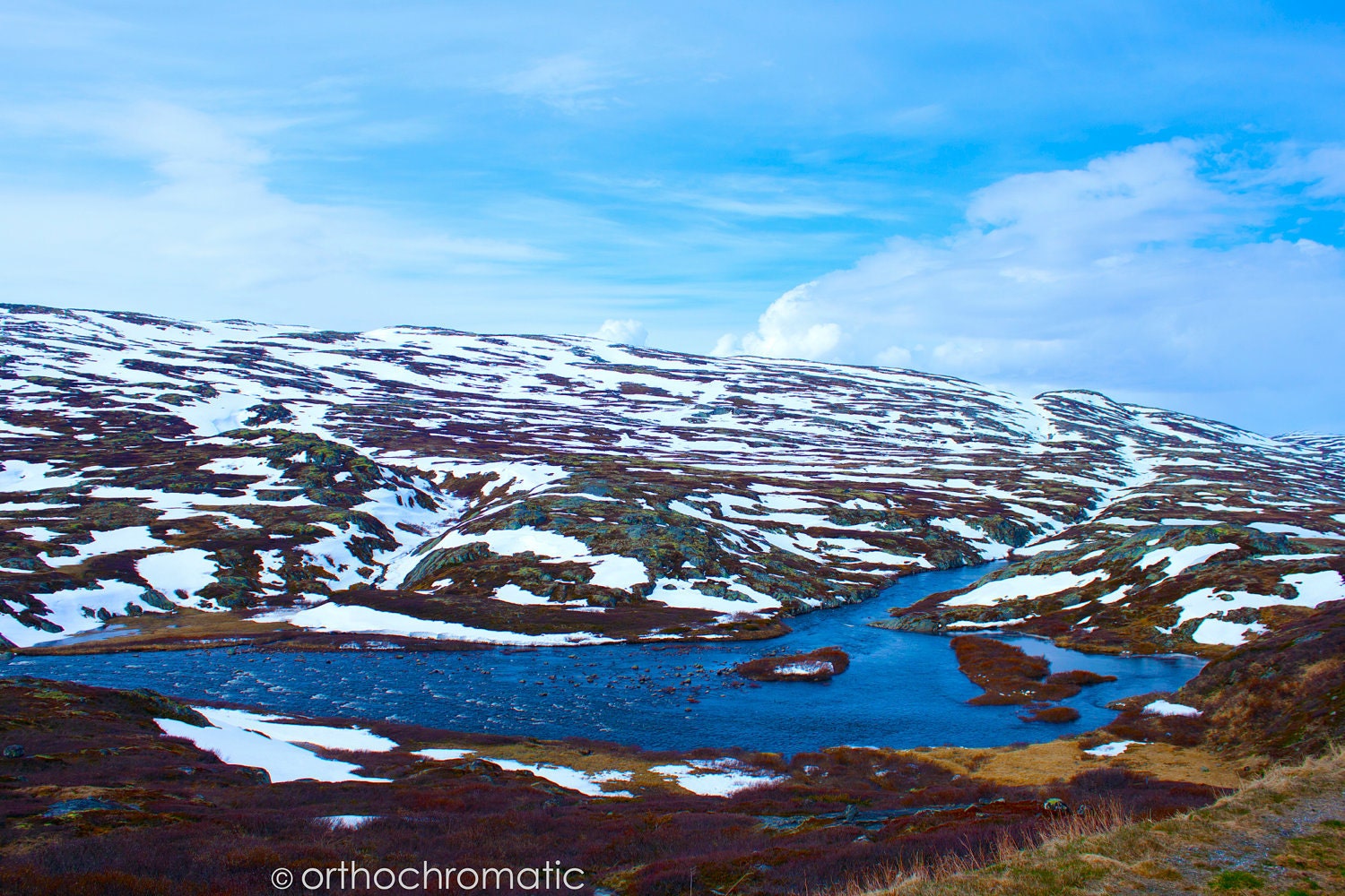 Sognefjell Oasis - 10x8" Lustre Mounted Premium Fine Art Nature Photo Print - Affordable Artwork Decor