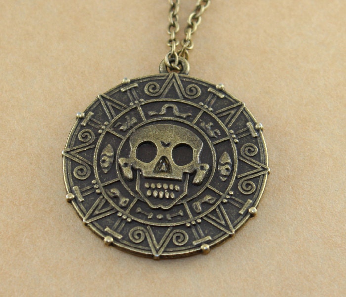 Cursed Pirate Doubloon Necklace - Pirates of the Caribbean Necklace