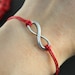 Karma Bracelet---Antique Silver Real leather wish wax cord bracelet,red wax cords bracelet