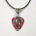 GREEN DAY Necklace/Car Charm "21 Guns" Guitar Pick with Silver Scroll Charm