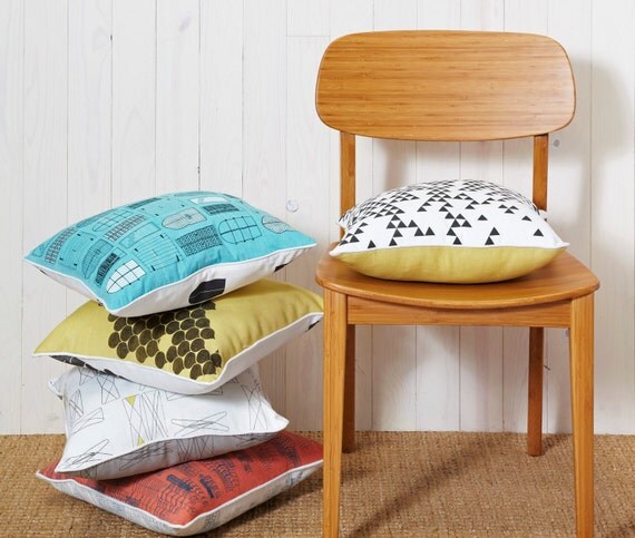 Lines Pillow Cover - White and Gray 20 x 20