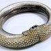 Vintage antique tribal old silver bangle bracelet - 6087