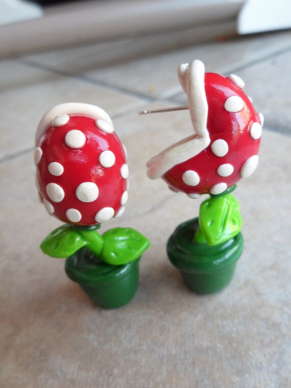 Mario Piranha Plant Earrings